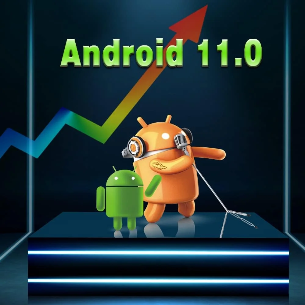 اندروید باکس AMITVA مدل TV Box Android 11.0، H96 MAX V11 اسمارت تی وی باکس RK3318 چهار هسته ای ARM Cortex-A53 CPU USB 2.0 Ultra HD 4K HDR دو بانده Wifi 2.4 5.8Ghz BT 5.0 ست تاپ باکس، 4 گیگابایت رم + 64 گیگابایت حافظه داخلی