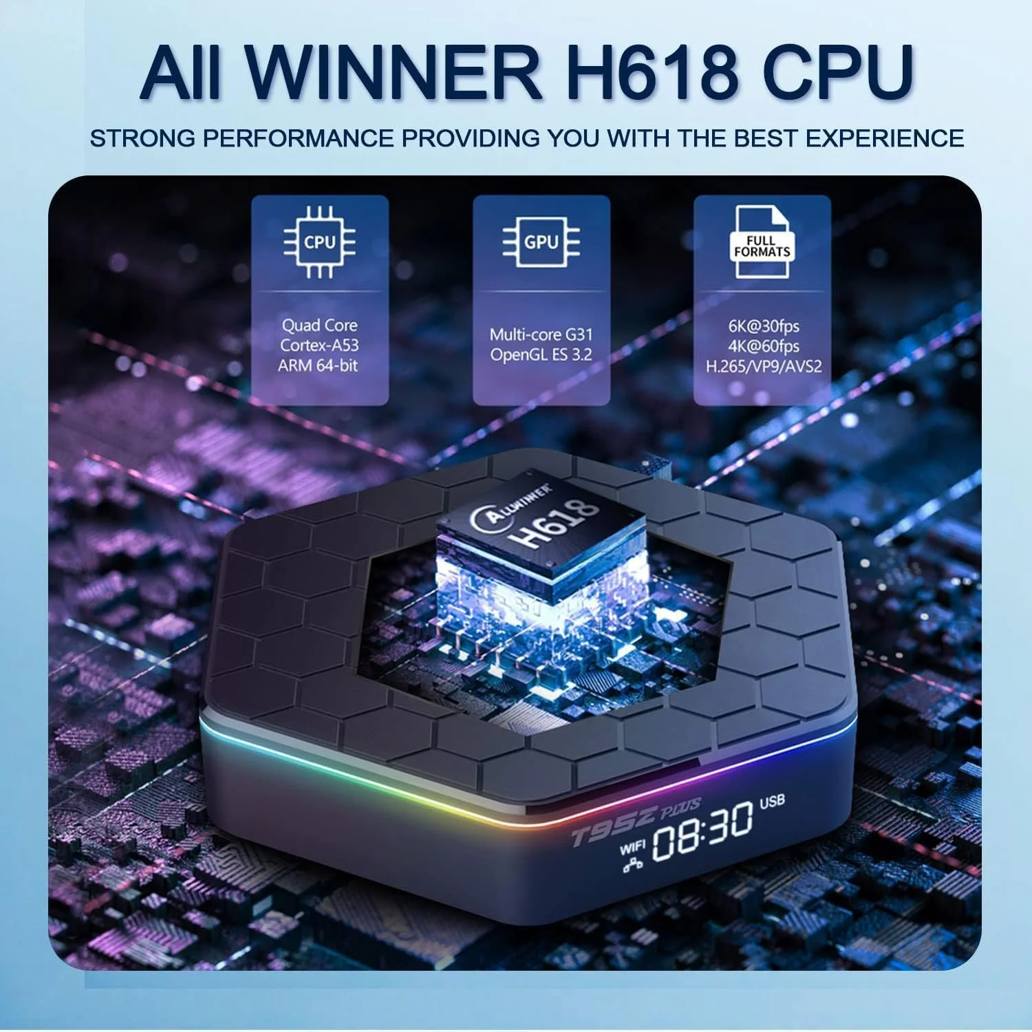 اندروید تی وی باکس 11.0، رم 4 گیگابایت رام 64 گیگابایت H618 چهار هسته ای 64 بیتی، 1000M LAN دوگانه وای فای 2.4G/5G اندروید باکس با 6K/AV1/3D/USB 3.0/BT 4.2 ست تاپ باکس، 2gb+16gb