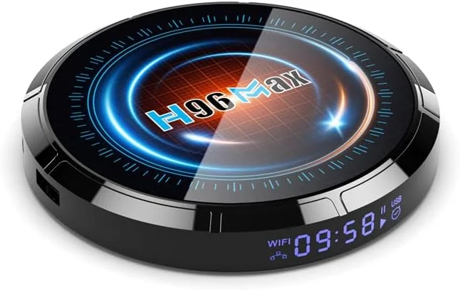 اندروید باکس تلویزیون AMITVA نسخه 12.0، مدل H96MAX با 4 گیگابایت رم و 64 گیگابایت حافظه داخلی، ست تاپ باکس هوشمند تلویزیون، باکس تلویزیون هوشمند H618 Ultra HD 6K HDR AV1 Wifi 2.4G 5.8Ghz BT 4.1 USB 2.0 اندروید، 2GB+16GB