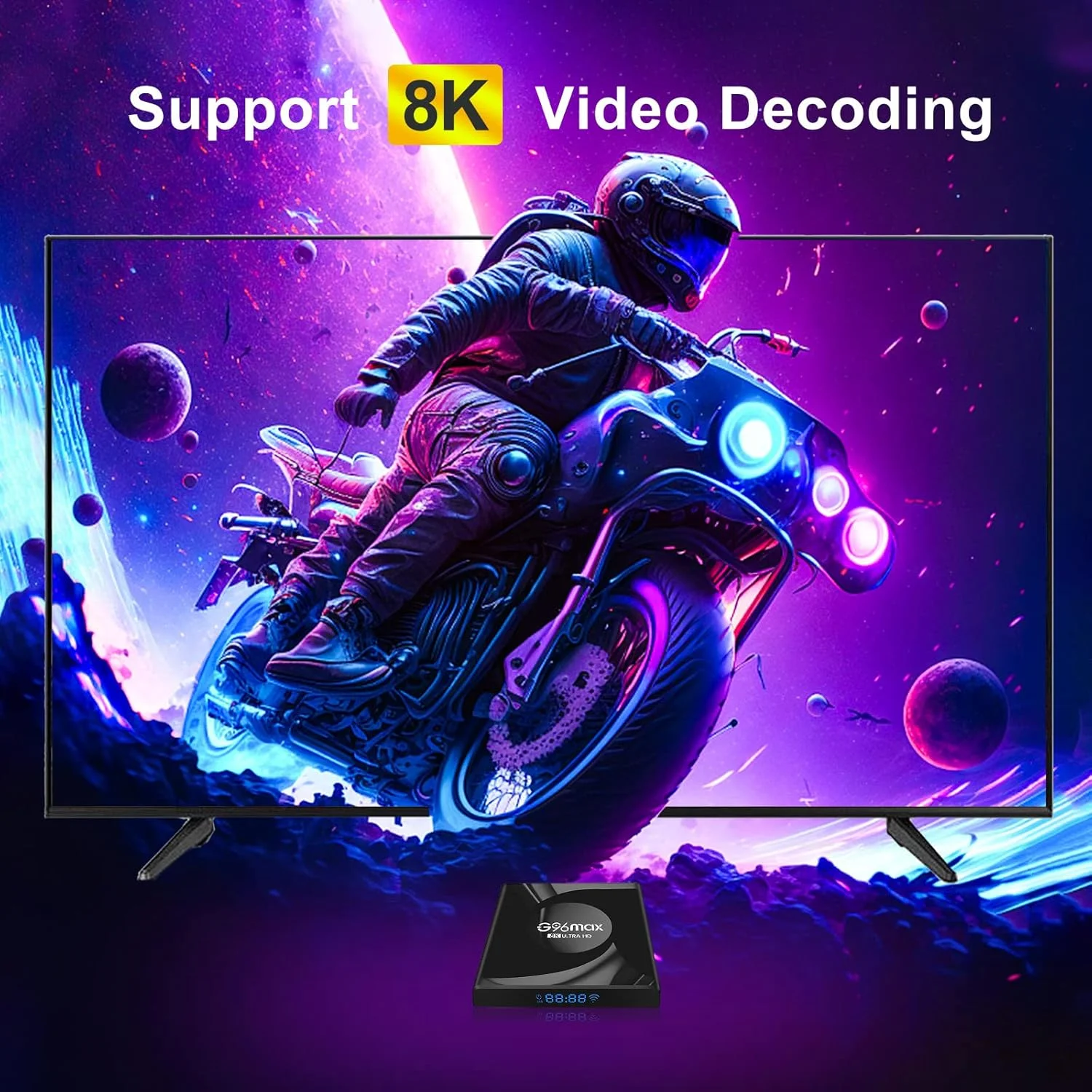 اندروید تی وی باکس 13.0، G96max R8 1000M LAN اترنت، ست تاپ باکس 4 گیگابایت رم 64 گیگابایت رام با RK3258/8K/3D/H.265/BT 5.0 اسمارت اندروید باکس با کیبورد وایرلس، 4gb+32gb