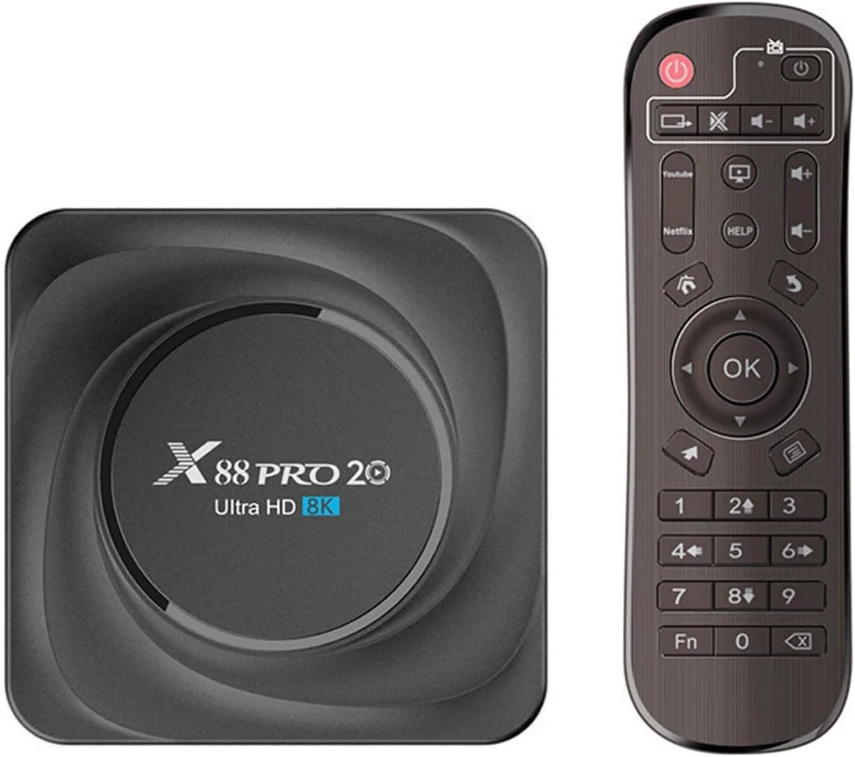 اندروید باکس AMITVA Android 11.0، ایکس 88 پرو 20 اسمارت تی وی باکس 8 گیگ رم 128 گیگ رام پردازنده RK3566، وای فای دوگانه 2.4G/5G اترنت 1000M LAN بلوتوث 4.2 با کیفیت 8K/6K/3D/USB 3.0 ست تاپ باکس، 8 گیگابایت + 128 گیگابایت