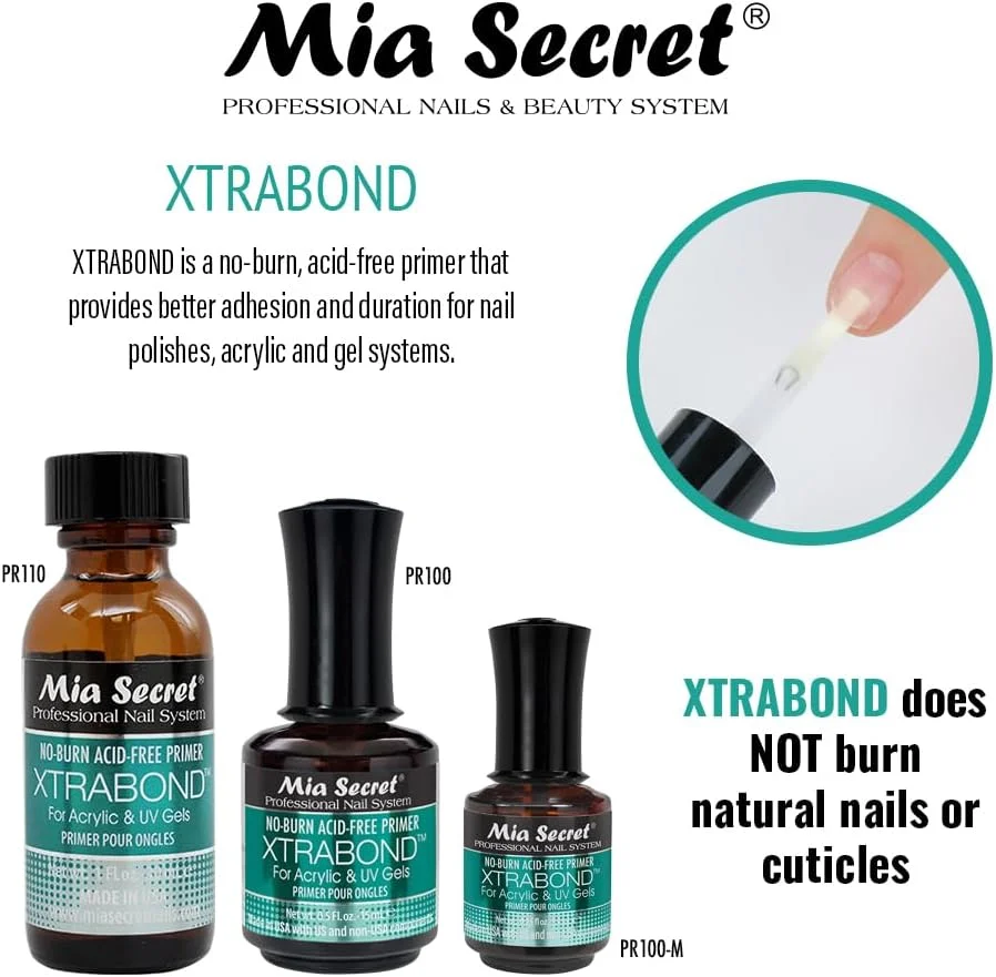 پرایمر بدون اسید Vetus Tweez Mia Secret XTRABOND، 1/2oz. برای اکریلیک و ژل های UV پرایمر بدون اسید Vetus Tweez Mia Secret XTRABOND، 1/2oz. برای اکریلیک و ژل های UV