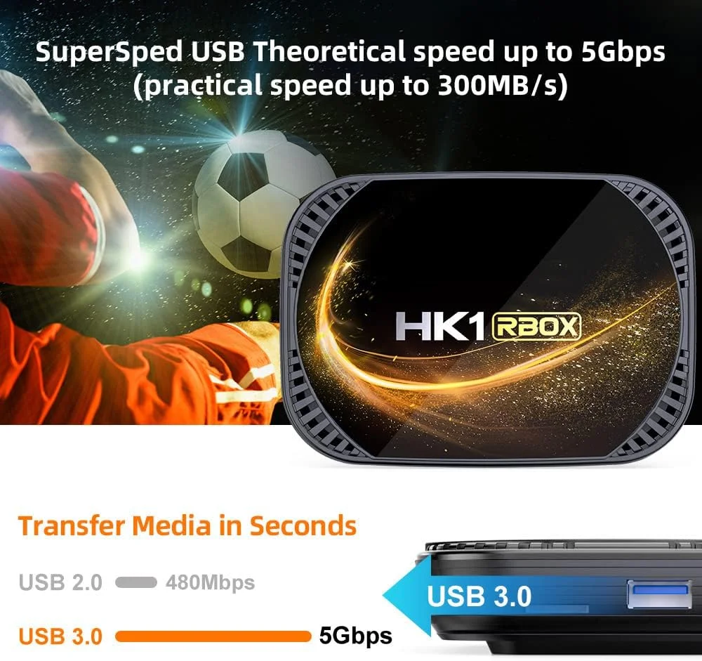 اندروید تی وی باکس 11.0، 2022 HK1 X4S TV با 4 گیگابایت رم و 128 گیگابایت حافظه داخلی، اسمارت باکس برای تلویزیون با تراشه S905X4، پشتیبانی از Ultra HD 8K/4K HDR H.265 AV1 USB 2.0 2.4G 5.8Ghz Wifi BT 5.0 به همراه مینی کیبورد وایرلس دارای نور پس زمینه، 4 گیگابایت + 128 گیگابایت