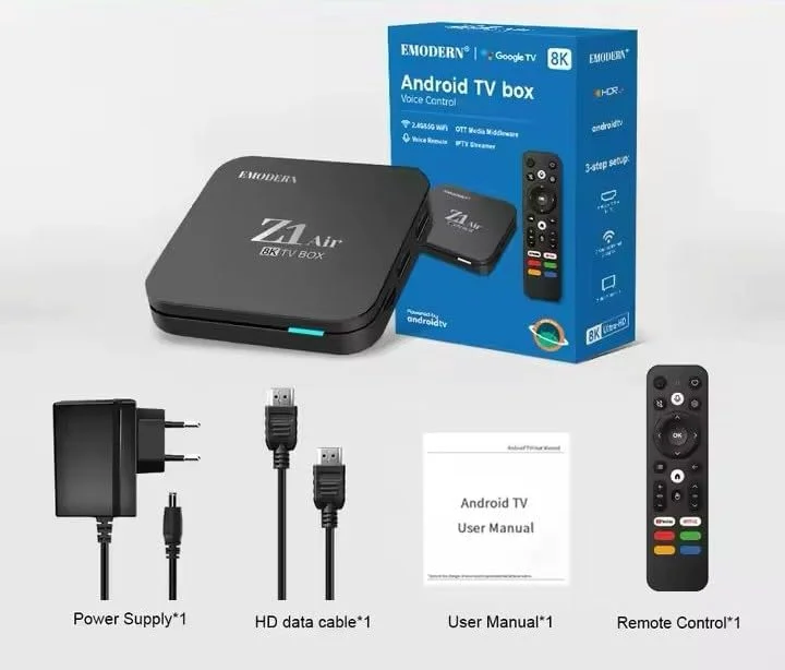 اندروید باکس Z1 AIR Ultra HD 5G مدل 2025: رم 2 گیگابایت، حافظه داخلی 16 گیگابایت، کیفیت 4K و وای فای 5G اندروید باکس Z1 AIR Ultra HD 5G مدل 2025: رم 2 گیگابایت، حافظه داخلی 16 گیگابایت، کیفیت 4K و وای فای 5G