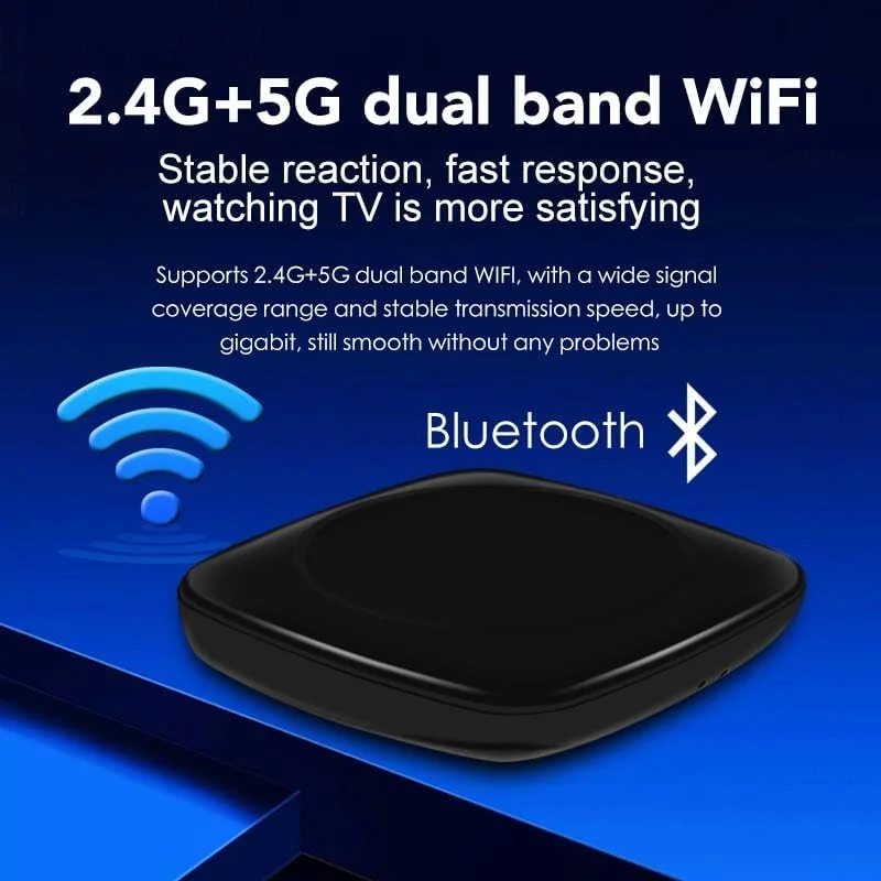 باکس تلویزیون وای فای 5G - پخش کننده رسانه ای 4K Ultra HD | HDR10 | مینی ست تاپ باکس هوشمند | اتصال سریع