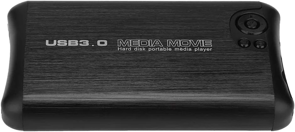 پخش کننده رسانه HD، جعبه پخش کننده رسانه HD SATA 2.5 اینچی، پخش کننده رسانه HDMI با حافظه 320 گیگابایتی، دستگاه های ذخیره سازی USB خارجی، پشتیبانی از خروجی HDMI و AV (UK)