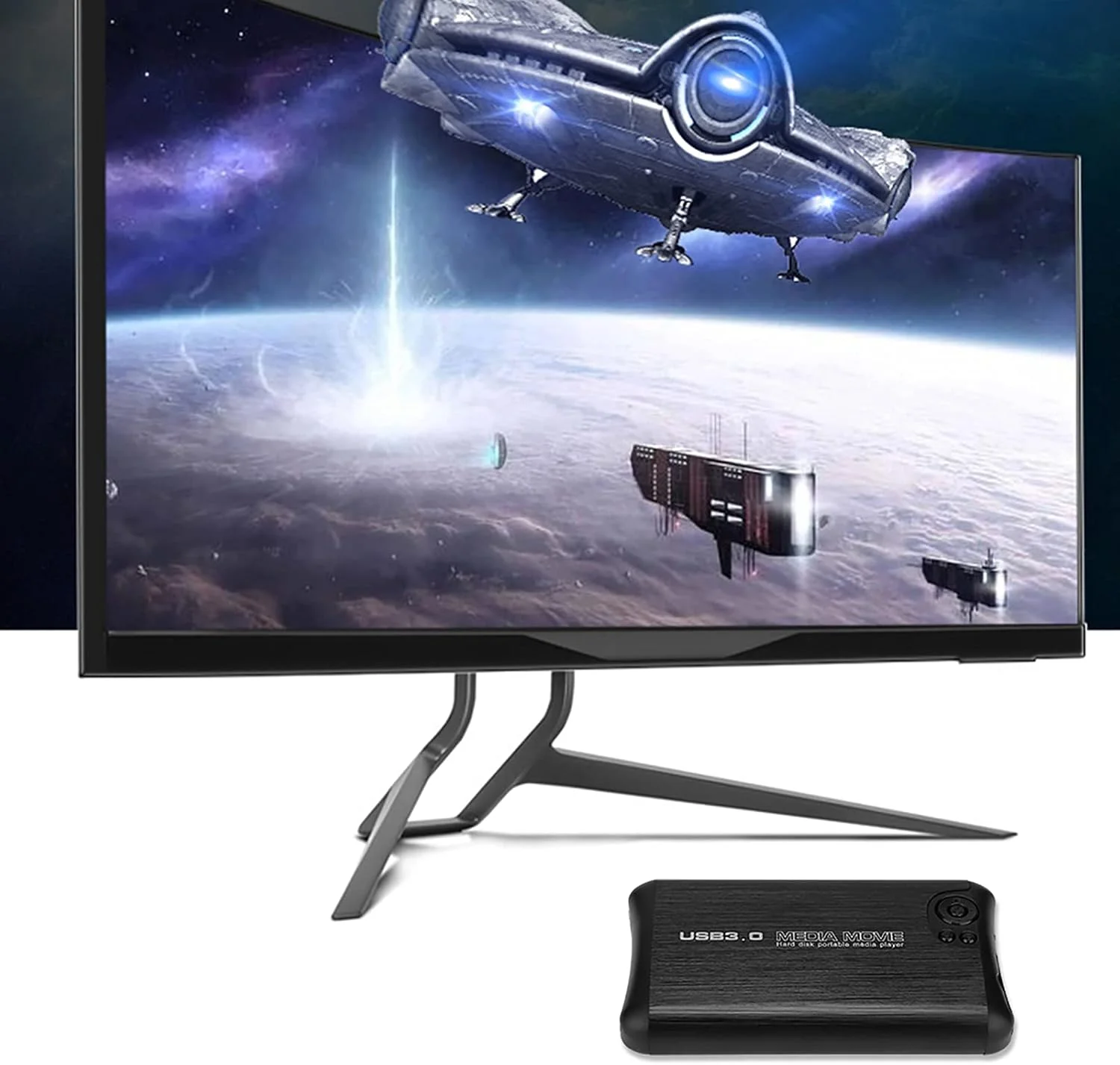 پخش کننده رسانه HD، جعبه پخش کننده رسانه HD SATA 2.5 اینچی، پخش کننده رسانه HDMI با حافظه 80 گیگابایتی، دستگاه های ذخیره سازی USB خارجی، پشتیبانی از خروجی HDMI و AV (UK)