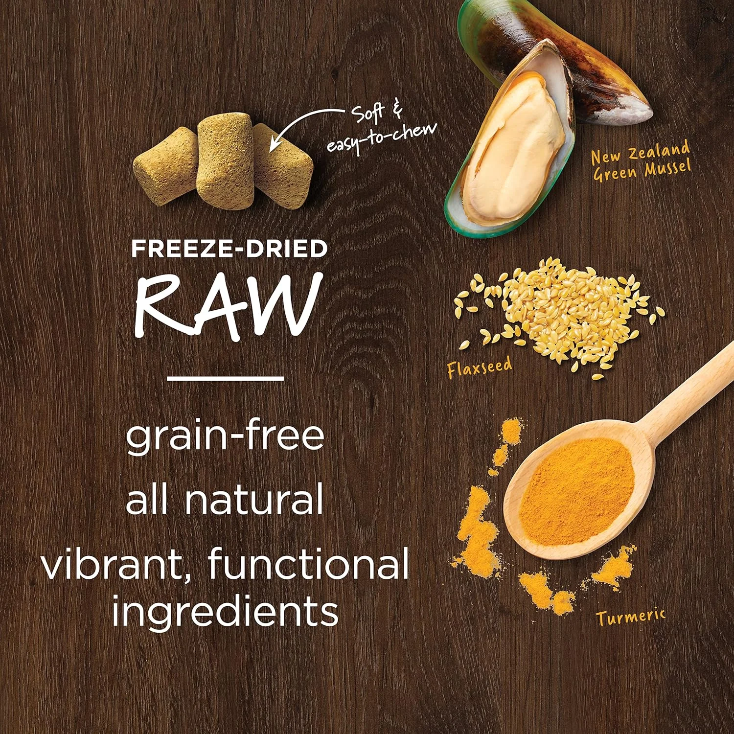 افزودنی غذای سگ خشک شده انجمادی Instinct Raw Boost Mixers با پشتیبانی از تحرک، 156 گرم