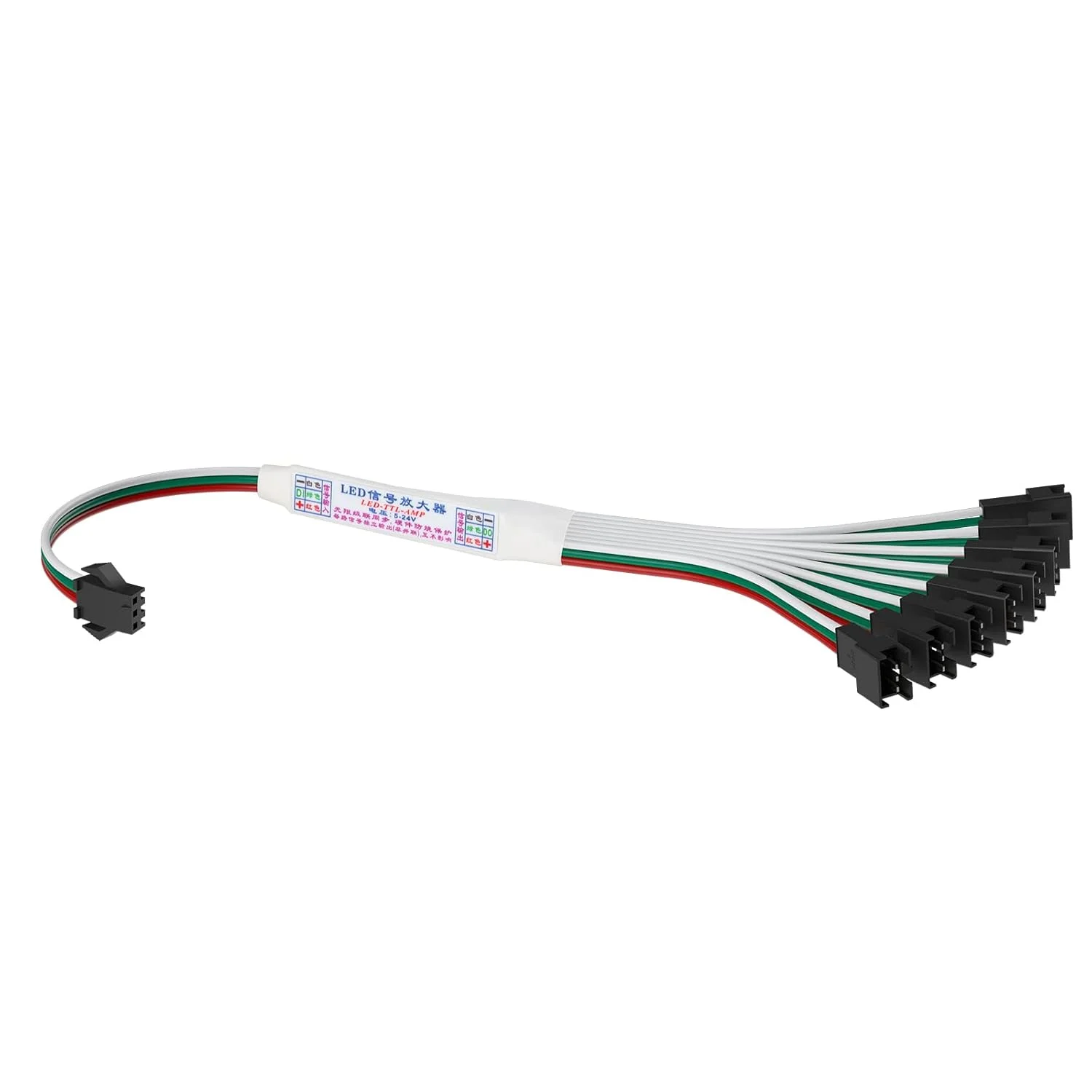 BTF-LIGHTING WS2812B WS2811 16703 SK6812 WS2814 IC و غیره تقویت کننده 3 پین TTL 1 به 8 پشتیبانی از نوار LED آدرس پذیر 3 پین، ریسه، پنل ماتریس، ماژول و غیره DC5V DC12V DC24V
