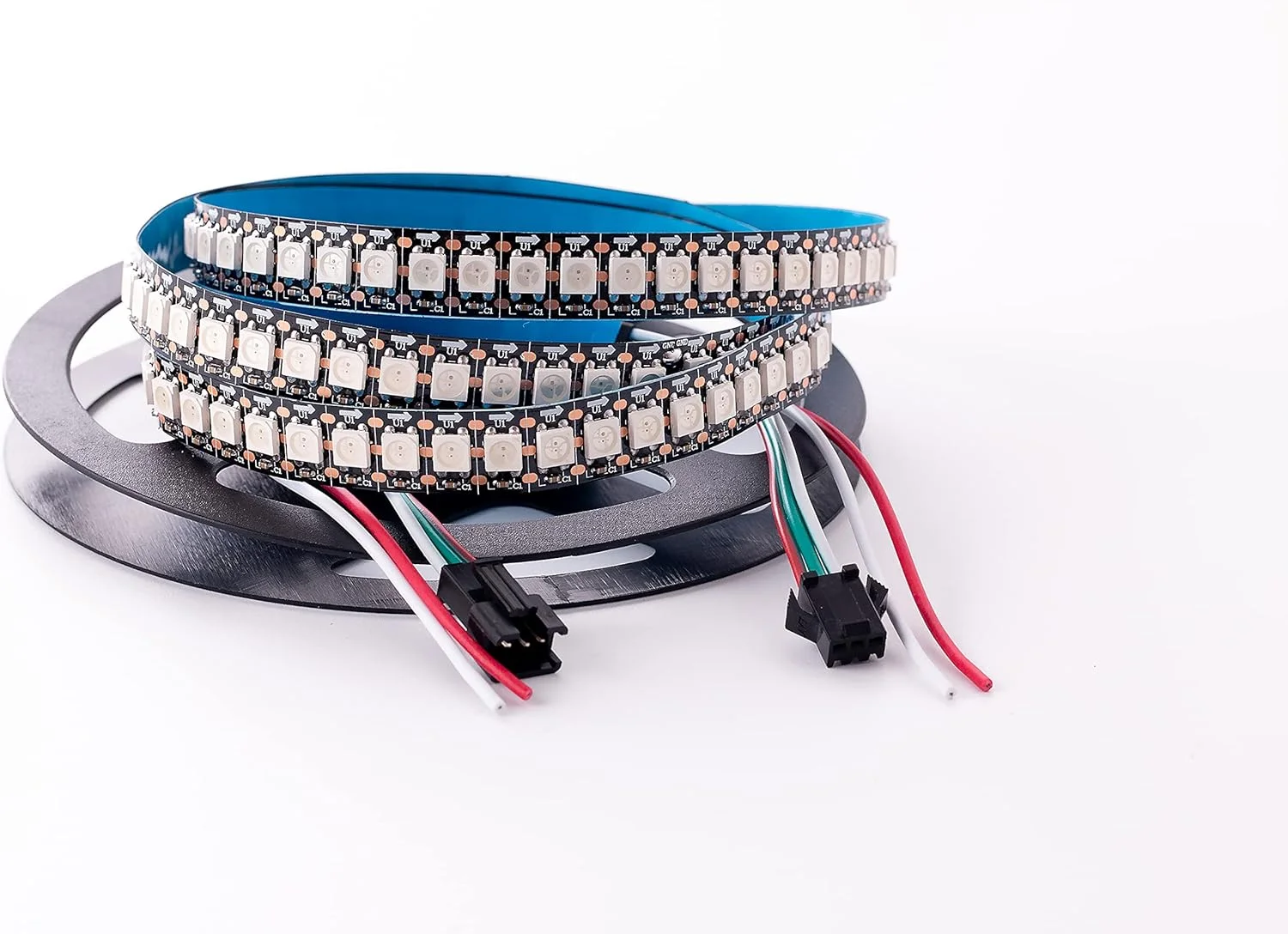 نوار LED آدرس پذیر تکی ADRESUNO WS2812b 5V، نوار RGB SMD5050، طول 1 متر، 144 پیکسل در متر، برد مدار چاپی مشکی، نوار پیکسل LED تمام رنگی غیر ضد آب برای اتاق خواب نوار LED آدرس پذیر تکی ADRESUNO WS2812b 5V، نوار RGB SMD5050، طول 1 متر، 144 پیکسل در متر، برد مدار چاپی مشکی، نوار پیکسل LED تمام رنگی غیر ضد آب برای اتاق خواب