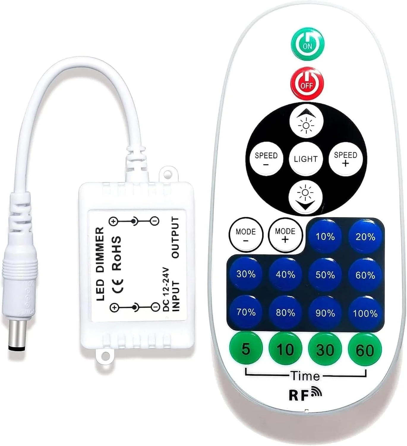 کنترلر دیمر LED با ولتاژ 12-24 ولت DC با حالت افکت پویا - دیمر RF با کنترل از راه دور برای نوارهای LED تک رنگ، روشنایی قابل تنظیم، مناسب برای اتاق ها، خانه ها، کابینت ها، علائم نئون کنترلر دیمر LED با ولتاژ 12-24 ولت DC با حالت افکت پویا - دیمر RF با کنترل از راه دور برای نوارهای LED تک رنگ، روشنایی قابل تنظیم، مناسب برای اتاق ها، خانه ها، کابینت ها، علائم نئون