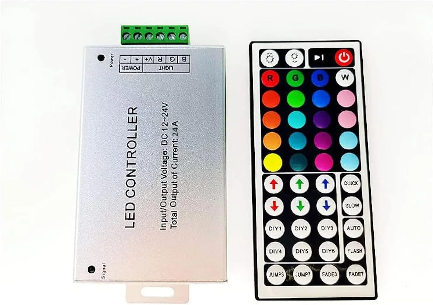 کنترل از راه دور 12V-24V برای نوار LED RGB مدل 5050 3528 SMD (ریموت IR) کنترل از راه دور 12V-24V برای نوار LED RGB مدل 5050 3528 SMD (ریموت IR)