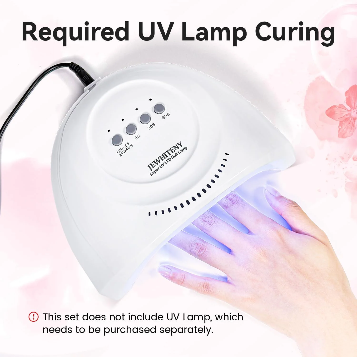 ست ژل پولی اکستنشن ناخن سفید صورتی شفاف JEWHITENY با بیس و تاپ کت برای طراحی ناخن و مانیکور فرانسوی DIY در خانه، نیاز به دستگاه UV دارد