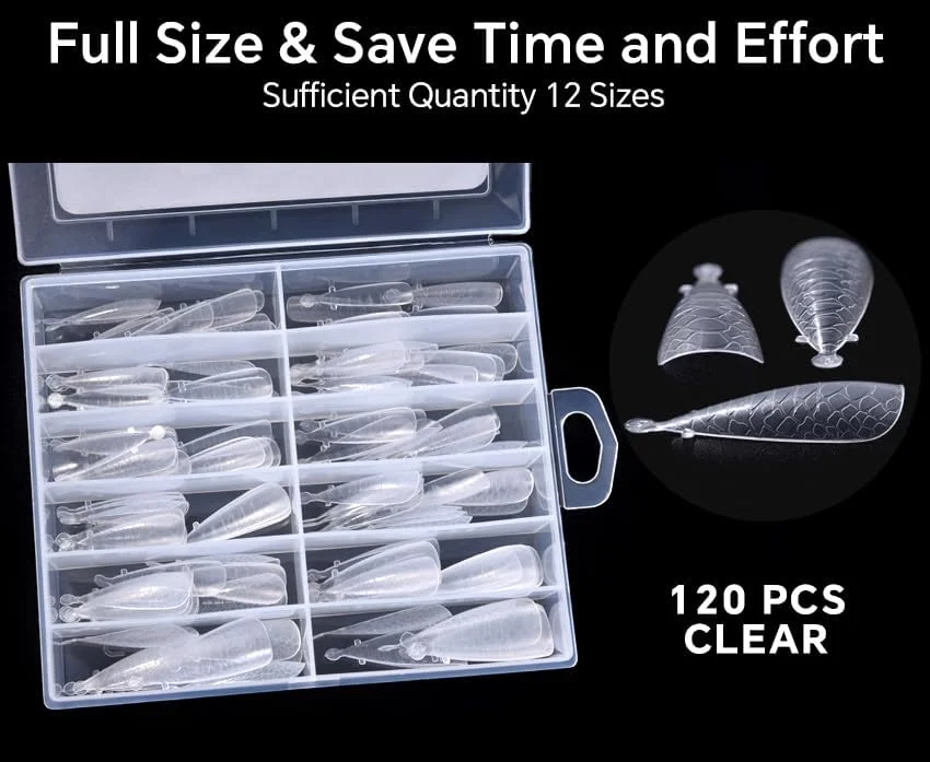 قالب های کاشت ناخن طرح پوست ماری KADS، 120 عددی - قالب های دوتایی برای پلی ژل و اکریلیک، تیپ های پوشش کامل 12 سایز قالب ناخن قابل استفاده مجدد برای مانیکور DIY و اکستنشن حرفه ای (بیضی، 120 عدد) قالب های کاشت ناخن طرح پوست ماری KADS، 120 عددی - قالب های دوتایی برای پلی ژل و اکریلیک، تیپ های پوشش کامل 12 سایز قالب ناخن قابل استفاده مجدد برای مانیکور DIY و اکستنشن حرفه ای (بیضی، 120 عدد)