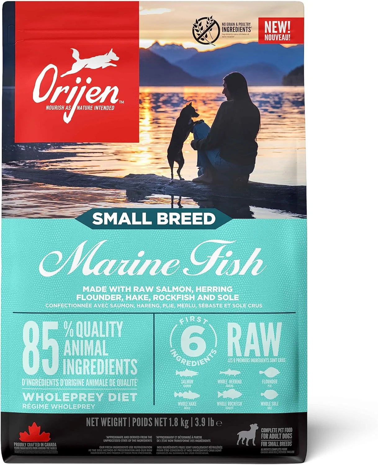Orijen Marine Fish Small Breed Dry Dog Food 1.8Kg Orijen Marine Fish Small Breed Dry Dog Food 1.8Kg