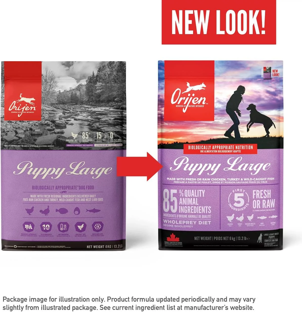 غذای خشک توله سگ نژاد بزرگ اوریجن - 11.4 کیلوگرم