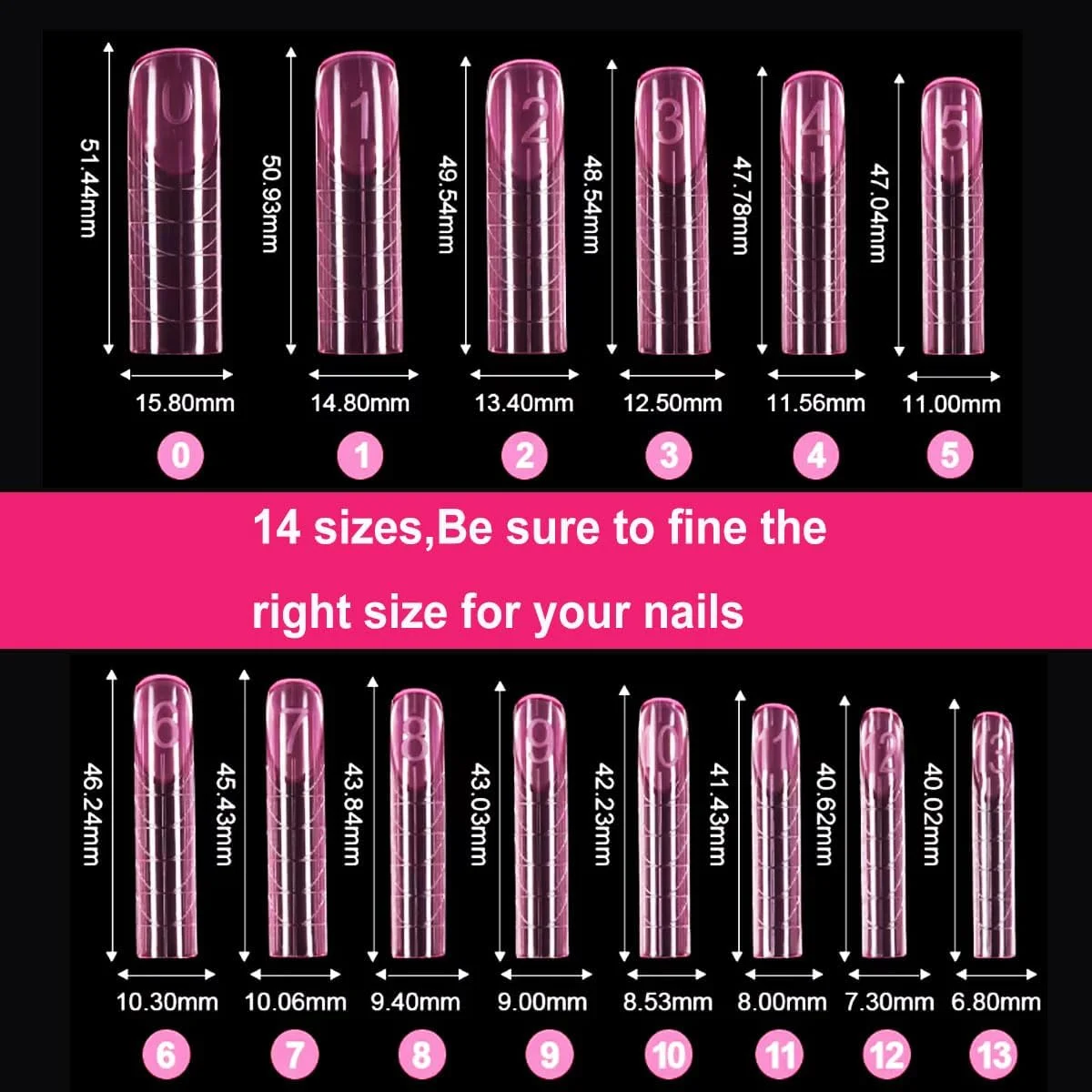 قالب های دوگانه ناخن مربعی برای اکستنشن ناخن اکریلیک ژل ساز پلی ژل، SITELENABY XL، XXL، 3XL قالب های ناخن مربعی قابل استفاده مجدد لوازم پدیکور، 14 سایز 140 عددی برای پدیکور و DIY سالن هنر ناخن