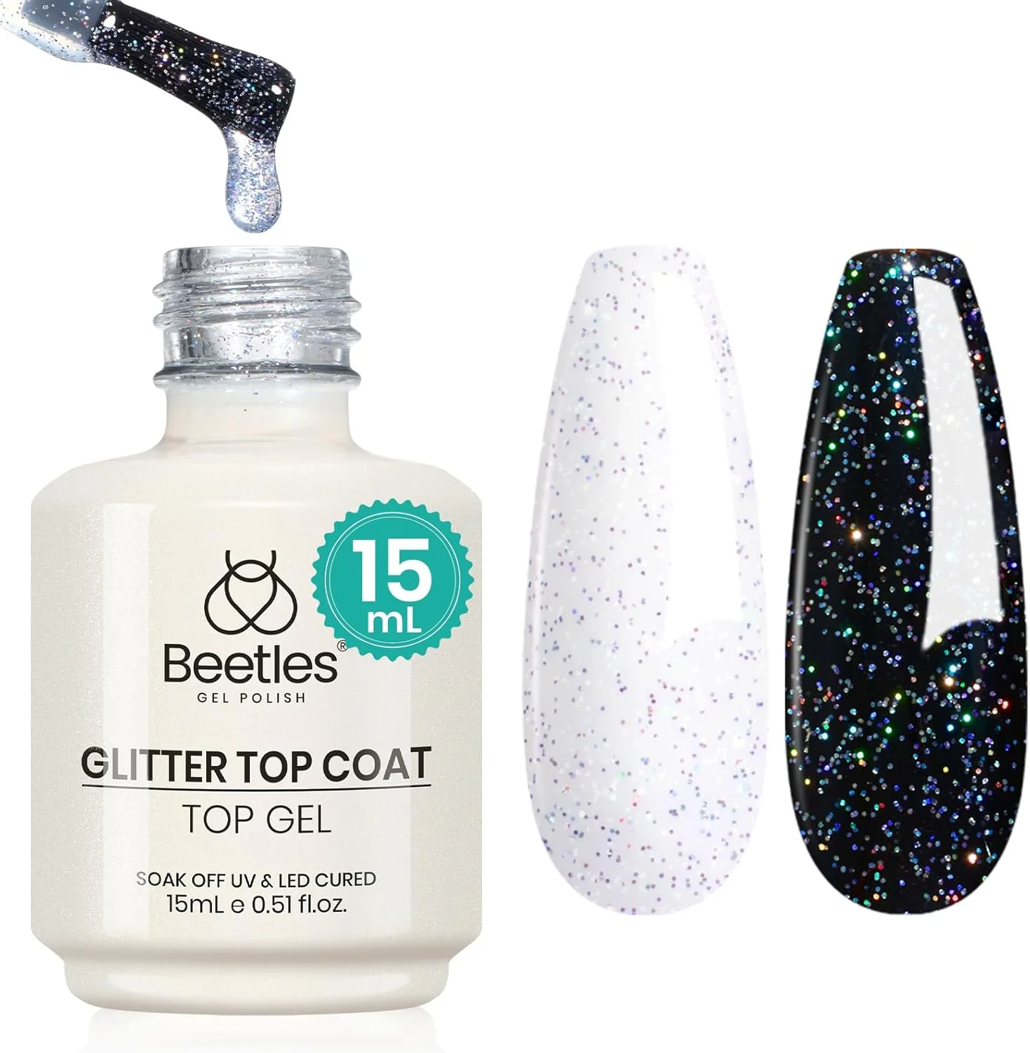 لاک ژل اکلیلی Beetles، روکش ژل 15 میلی لیتری نقره ای انعکاسی مخلوط اکلیلی، لاک ژل براق ناخن بدون نیاز به دستمال، روکش ژل یو وی، تزئین ناخن، طراحی ناخن، مانیکور براق، مناسب برای استفاده شخصی در خانه و سالن لاک ژل اکلیلی Beetles، روکش ژل 15 میلی لیتری نقره ای انعکاسی مخلوط اکلیلی، لاک ژل براق ناخن بدون نیاز به دستمال، روکش ژل یو وی، تزئین ناخن، طراحی ناخن، مانیکور براق، مناسب برای استفاده شخصی در خانه و سالن
