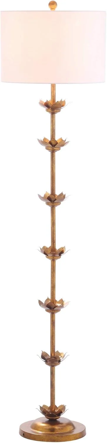 چراغ ایستاده برگ لندن سافویه مدل FLL4003A با ارتفاع 63.5 اینچ، طلایی عتیقه، فلزی