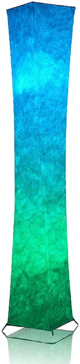 چراغ ایستاده با نور ملایم 155 سانتی‌متری، چراغ کف LEONC با قابلیت تغییر رنگ RGB LED، دارای سایه پارچه‌ای Tyvek، چراغ ایستاده مدرن با سایه پارچه‌ای و 2 لامپ LED هوشمند برای اتاق نشیمن، اتاق خواب، ایجاد فضایی گرم، Tyvek Dupont