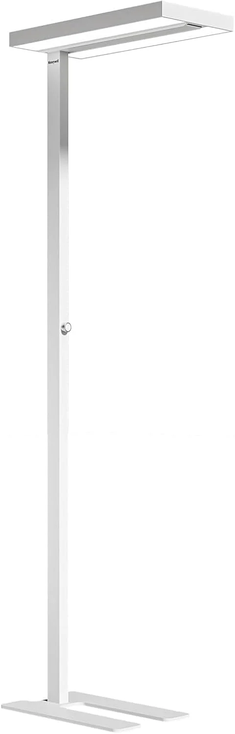 چراغ ایستاده LED هانیول Sunturalux 155W - 02E MAX، نور طبیعی 16000LM 4000K، قابل تنظیم و محافظت از چشم، چراغ ایستاده مدرن برای اتاق نشیمن، دفتر، اتاق خواب