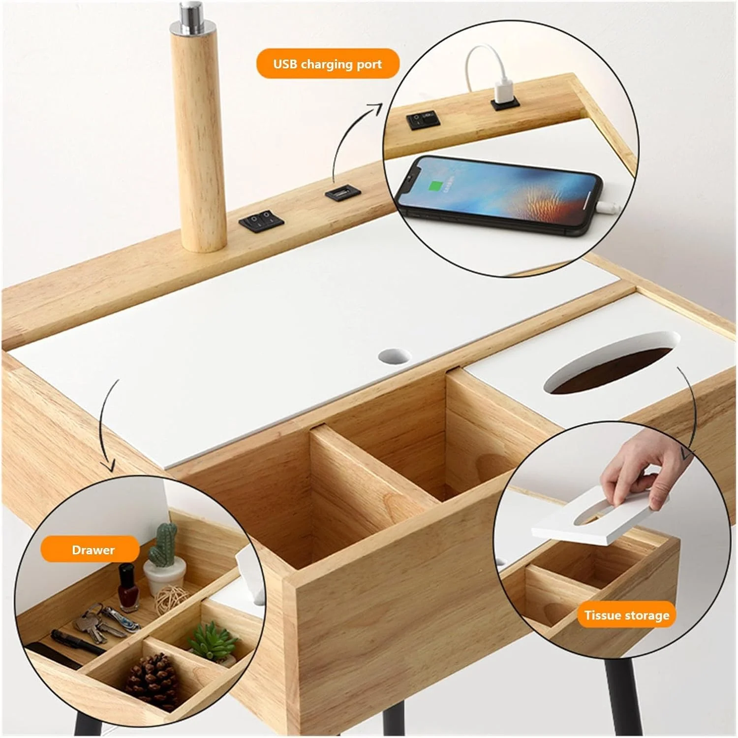 چراغ ایستاده مصباح قائم با میز، میز کناری متصل، پاتختی باریک با کشو برای اتاق نشیمن، اتاق خواب مصباح قراءة عصري (سفید) چراغ ایستاده مصباح قائم با میز، میز کناری متصل، پاتختی باریک با کشو برای اتاق نشیمن، اتاق خواب مصباح قراءة عصري (سفید)