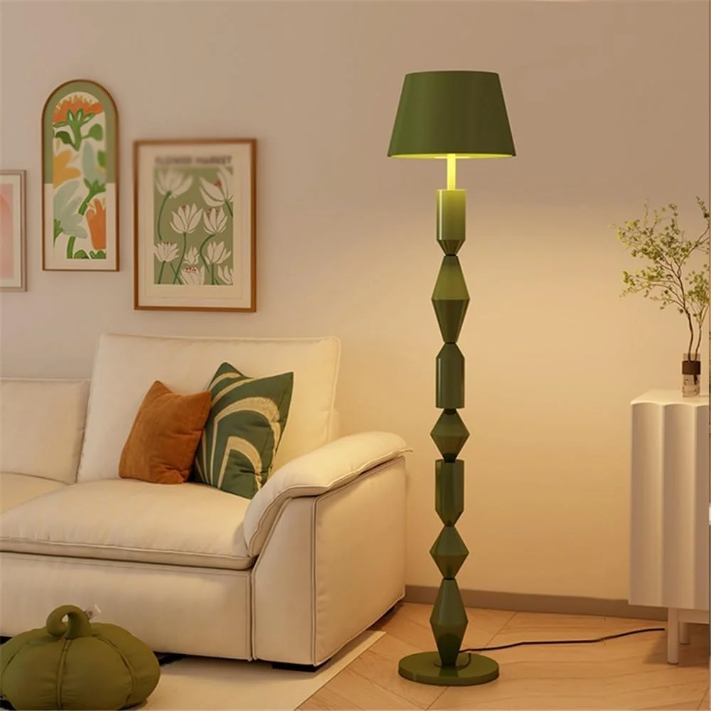 چراغ ایستاده سبز مصباح قائم برای اتاق نشیمن کنار مبل، اتاق مطالعه، دفتر کار، اتاق خواب، چراغ عمودی با کلاهک آهنی، چراغ مطالعه مدرن چراغ ایستاده سبز مصباح قائم برای اتاق نشیمن کنار مبل، اتاق مطالعه، دفتر کار، اتاق خواب، چراغ عمودی با کلاهک آهنی، چراغ مطالعه مدرن