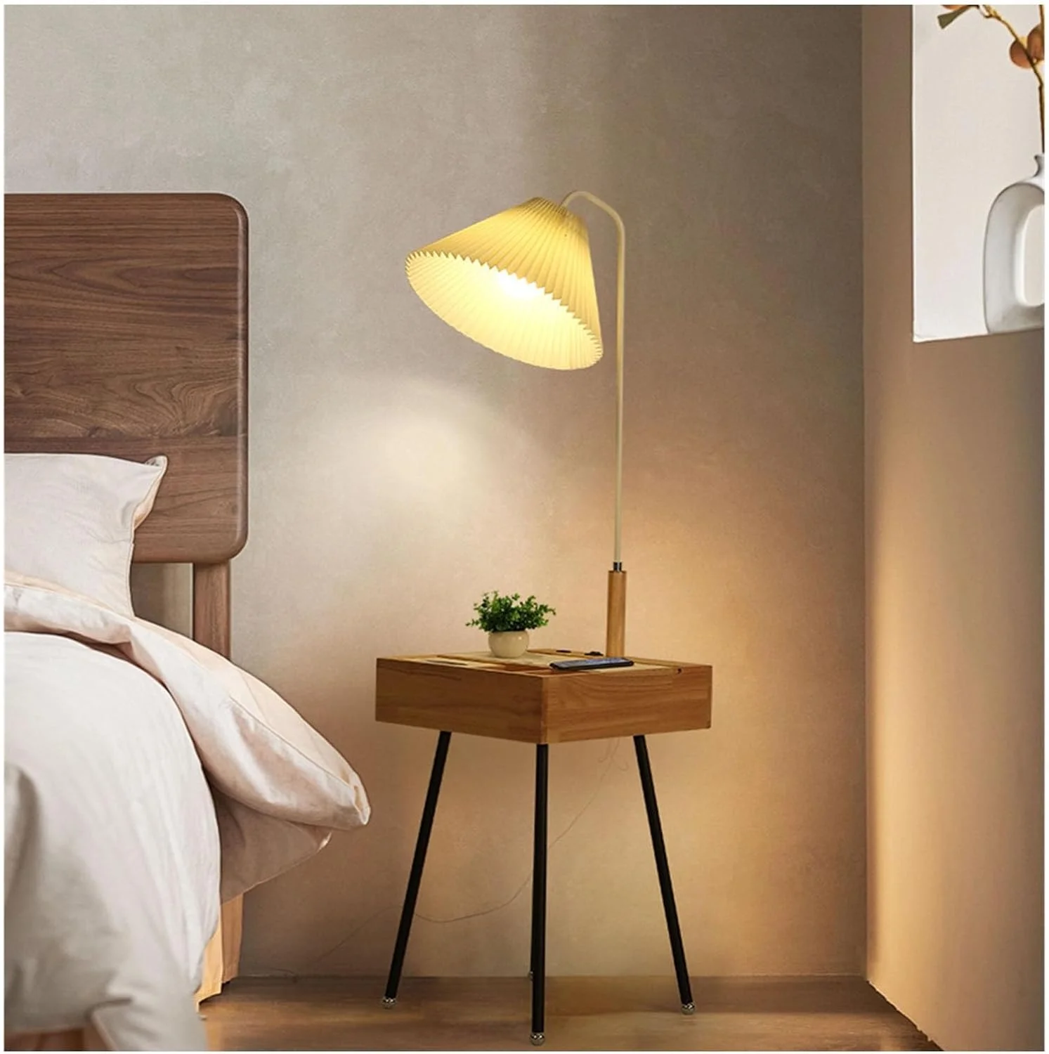 چراغ ایستاده مصباح قائم با میز، میز کناری متصل، پاتختی باریک با کشو برای اتاق نشیمن، اتاق خواب مصباح قراءة عصري (سفید) چراغ ایستاده مصباح قائم با میز، میز کناری متصل، پاتختی باریک با کشو برای اتاق نشیمن، اتاق خواب مصباح قراءة عصري (سفید)