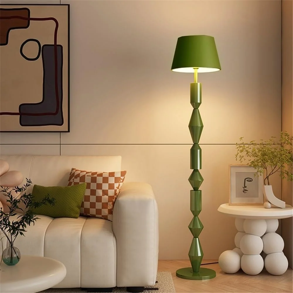 چراغ ایستاده سبز مصباح قائم برای اتاق نشیمن کنار مبل، اتاق مطالعه، دفتر کار، اتاق خواب، چراغ عمودی با کلاهک آهنی، چراغ مطالعه مدرن چراغ ایستاده سبز مصباح قائم برای اتاق نشیمن کنار مبل، اتاق مطالعه، دفتر کار، اتاق خواب، چراغ عمودی با کلاهک آهنی، چراغ مطالعه مدرن