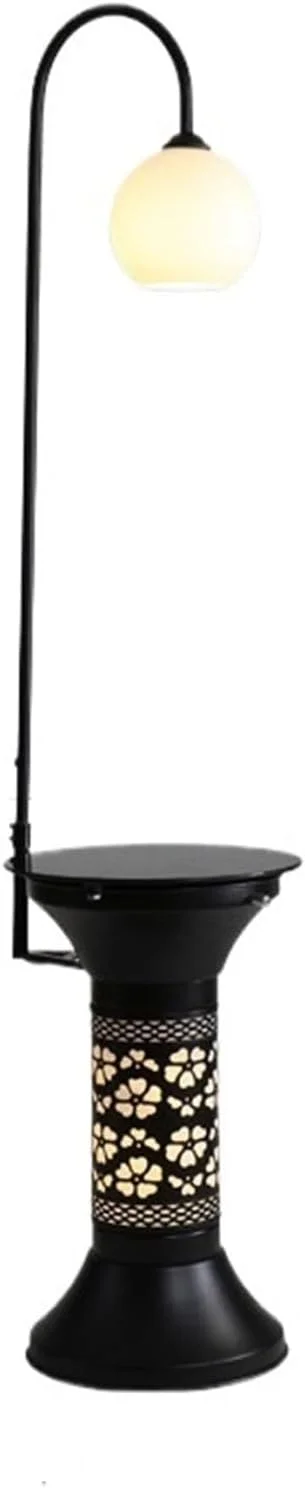 چراغ ایستاده مصباح قائم با میز، کنار با پورت شارژ USB، میز کنار تختی مدرن برای اتاق نشیمن، اتاق خواب، مهمان، چراغ مطالعه مدرن (مشکی) چراغ ایستاده مصباح قائم با میز، کنار با پورت شارژ USB، میز کنار تختی مدرن برای اتاق نشیمن، اتاق خواب، مهمان، چراغ مطالعه مدرن (مشکی)