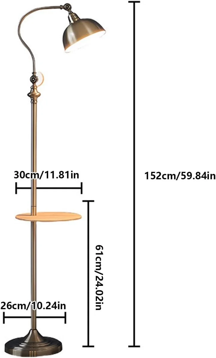 مصباح ایستاده مدرن و شیک مصباح قائم با سینی و میز، مناسب برای اتاق نشیمن، اتاق خواب، دفتر کار، کافه و اتاق مطالعه - مصباح قراءة عصري مصباح ایستاده مدرن و شیک مصباح قائم با سینی و میز، مناسب برای اتاق نشیمن، اتاق خواب، دفتر کار، کافه و اتاق مطالعه - مصباح قراءة عصري