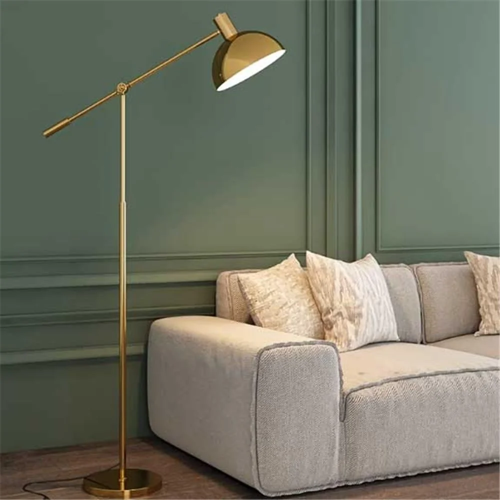 مصباح ایستاده قائم طلایی ساده برای اتاق خواب، مطالعه، دفتر کار، کنترل از راه دور، قابل حمل، مصباح قراءة عصري مصباح ایستاده قائم طلایی ساده برای اتاق خواب، مطالعه، دفتر کار، کنترل از راه دور، قابل حمل، مصباح قراءة عصري