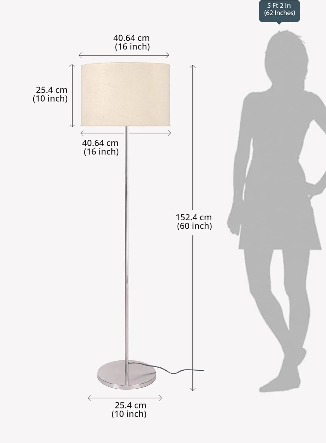 چراغ ایستاده دیواری Divine Trends، مدرن، استیل ضد زنگ نقره ای، ارتفاع 150 سانتی متر، کلاهک کرم رنگ 40 سانتی متر، مناسب گوشه نشیمن، منزل، هتل، اداره (کلاهک استوانه ای، بسته 1 عددی) چراغ ایستاده دیواری Divine Trends، مدرن، استیل ضد زنگ نقره ای، ارتفاع 150 سانتی متر، کلاهک کرم رنگ 40 سانتی متر، مناسب گوشه نشیمن، منزل، هتل، اداره (کلاهک استوانه ای، بسته 1 عددی)