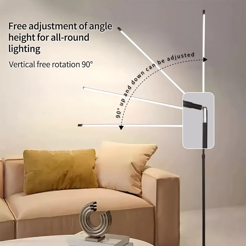 چراغ ایستاده LED هوشمند DingdingTZ با قابلیت تنظیم نور و کنترل از راه دور، چراغ ایستاده فوق العاده نازک مدرن با 3 دمای رنگی در یک چراغ ایستاده LED برای مطالعه، اتاق نشیمن، اتاق خواب و دفاتر چراغ ایستاده LED هوشمند DingdingTZ با قابلیت تنظیم نور و کنترل از راه دور، چراغ ایستاده فوق العاده نازک مدرن با 3 دمای رنگی در یک چراغ ایستاده LED برای مطالعه، اتاق نشیمن، اتاق خواب و دفاتر