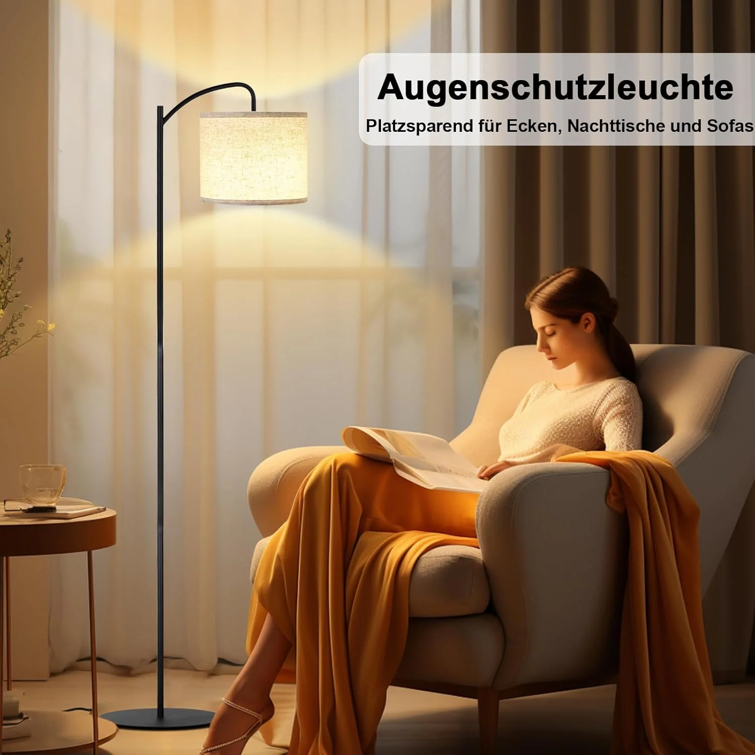 چراغ ایستاده LED با سایه پارچه ای کتان بژ، چراغ ایستاده مدرن اتاق نشیمن، دمای رنگ و روشنایی قابل تنظیم، چراغ مطالعه با کنترل از راه دور و سوئیچ پدالی برای اتاق خواب چراغ ایستاده LED با سایه پارچه ای کتان بژ، چراغ ایستاده مدرن اتاق نشیمن، دمای رنگ و روشنایی قابل تنظیم، چراغ مطالعه با کنترل از راه دور و سوئیچ پدالی برای اتاق خواب