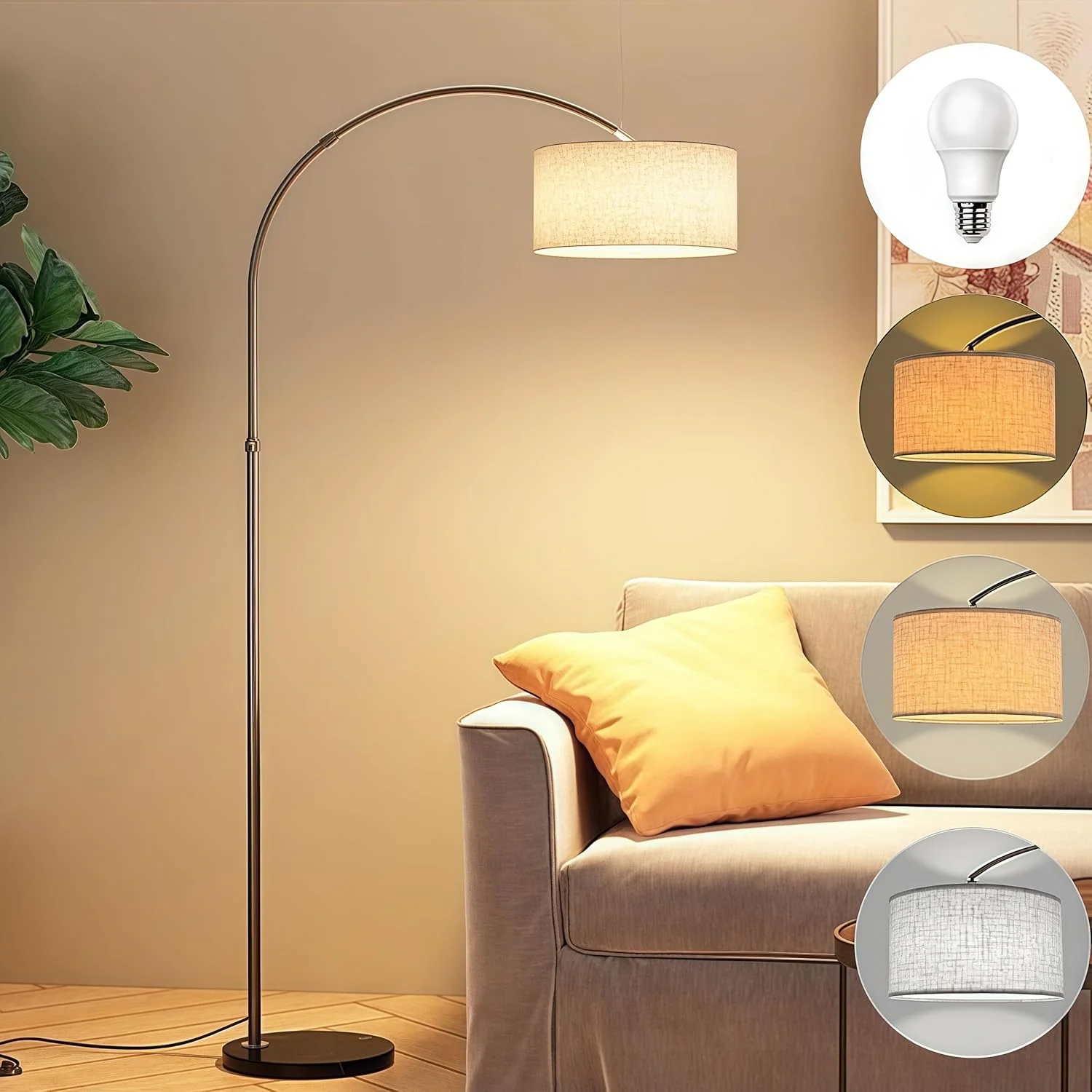 چراغ ایستاده محافظ چشم با قابلیت تنظیم نور، چراغ مطالعه کنار مبلی به سبک نوردیک با لامپ ال ای دی 12 وات و کنترل از راه دور، دارای کلاهک آویز قابل تنظیم برای اتاق نشیمن، اتاق خواب و دفتر کار چراغ ایستاده محافظ چشم با قابلیت تنظیم نور، چراغ مطالعه کنار مبلی به سبک نوردیک با لامپ ال ای دی 12 وات و کنترل از راه دور، دارای کلاهک آویز قابل تنظیم برای اتاق نشیمن، اتاق خواب و دفتر کار