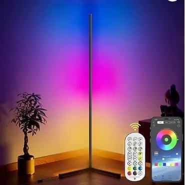 چراغ ایستاده گوشه ای، چراغ های هوشمند RGB، چراغ گوشه ای LED با قابلیت تنظیم نور با همگام سازی موسیقی، کنترل از راه دور با برنامه تغییر رنگ، چراغ ایستاده 56 اینچی برای اتاق نشیمن، اتاق خواب، جشن تولد، کریسمس چراغ ایستاده گوشه ای، چراغ های هوشمند RGB، چراغ گوشه ای LED با قابلیت تنظیم نور با همگام سازی موسیقی، کنترل از راه دور با برنامه تغییر رنگ، چراغ ایستاده 56 اینچی برای اتاق نشیمن، اتاق خواب، جشن تولد، کریسمس