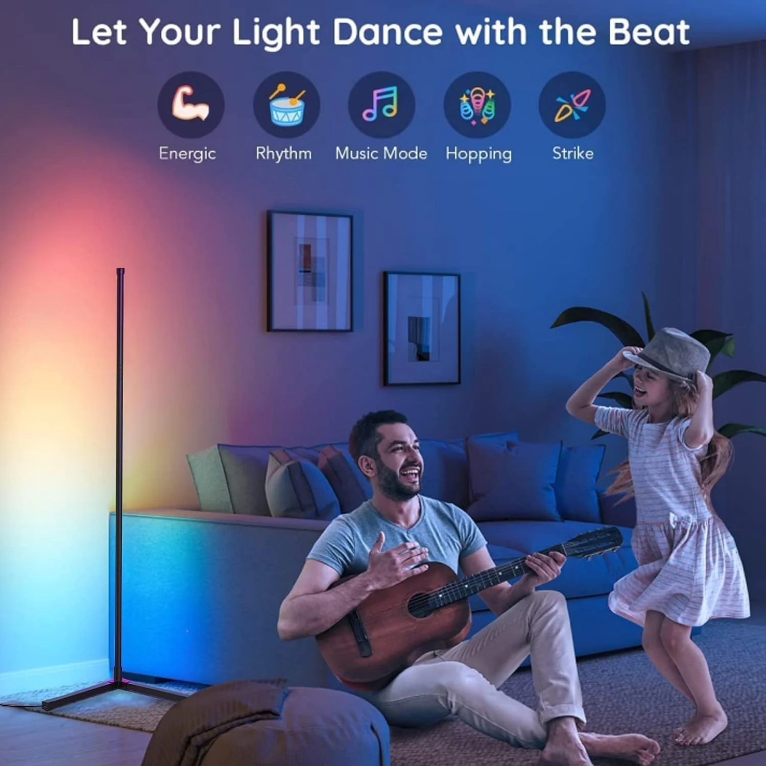 چراغ ایستاده گوشه ای، چراغ های هوشمند RGB، چراغ گوشه ای LED با قابلیت تنظیم نور با همگام سازی موسیقی، کنترل از راه دور با برنامه تغییر رنگ، چراغ ایستاده 56 اینچی برای اتاق نشیمن، اتاق خواب، جشن تولد، کریسمس چراغ ایستاده گوشه ای، چراغ های هوشمند RGB، چراغ گوشه ای LED با قابلیت تنظیم نور با همگام سازی موسیقی، کنترل از راه دور با برنامه تغییر رنگ، چراغ ایستاده 56 اینچی برای اتاق نشیمن، اتاق خواب، جشن تولد، کریسمس