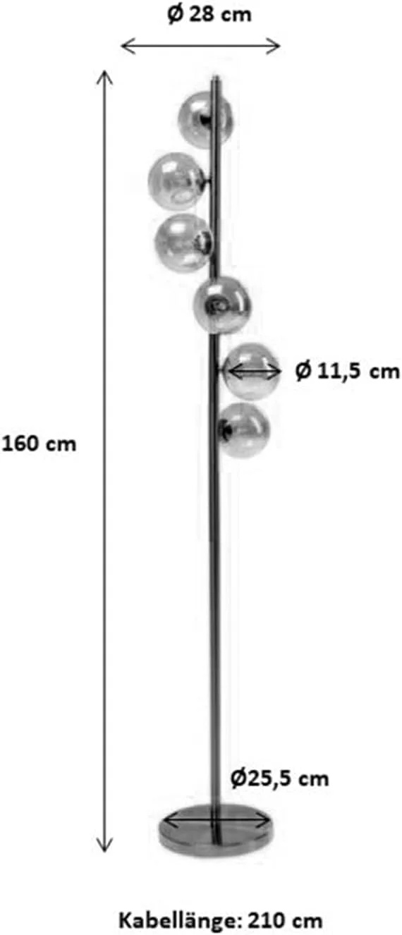 چراغ ایستاده کار دیزاین مدل Scala Balls ارتفاع 160 سانتی متر مشکی چراغ ایستاده کار دیزاین مدل Scala Balls ارتفاع 160 سانتی متر مشکی