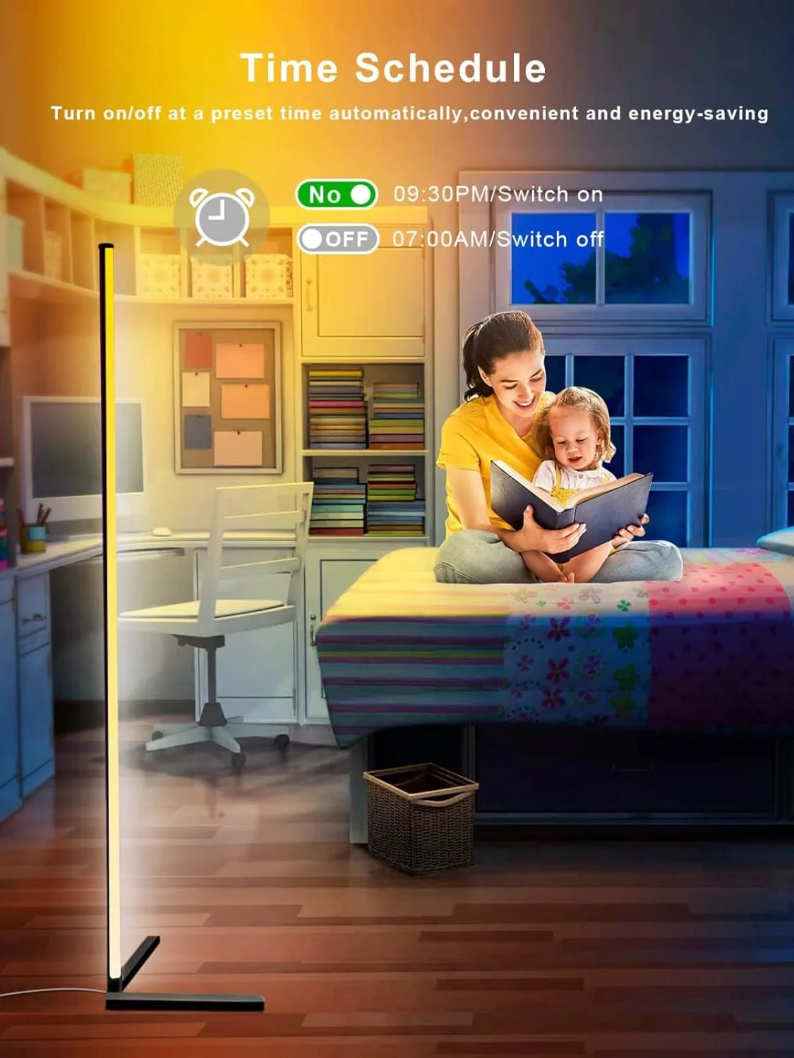 چراغ گوشه ای LED دیپر بلینگ، چراغ ایستاده RGB به ارتفاع 165 سانتی متر با کنترل از طریق اپلیکیشن و ریموت کنترل، 16 میلیون رنگ و 300 حالت، همگام سازی موسیقی و تایمر، چراغ مدرن برای اتاق نشیمن چراغ گوشه ای LED دیپر بلینگ، چراغ ایستاده RGB به ارتفاع 165 سانتی متر با کنترل از طریق اپلیکیشن و ریموت کنترل، 16 میلیون رنگ و 300 حالت، همگام سازی موسیقی و تایمر، چراغ مدرن برای اتاق نشیمن