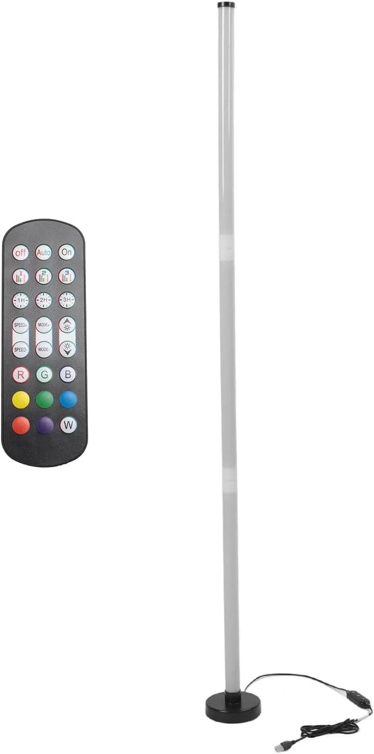 چراغ ایستاده LED Cryfokt، کنترل با اپلیکیشن، 5 ولت 20 وات، 69 لامپ LED، چراغ کف RGB با کنترل از راه دور برای اتاق خواب، کافه چراغ ایستاده LED Cryfokt، کنترل با اپلیکیشن، 5 ولت 20 وات، 69 لامپ LED، چراغ کف RGB با کنترل از راه دور برای اتاق خواب، کافه