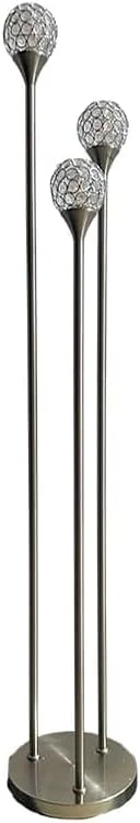 چراغ ایستاده کریستالی، چراغ مدرن LED، ۱۶۰ سانتی متر، مشکی، برای اتاق خواب و نشیمن چراغ ایستاده کریستالی، چراغ مدرن LED، ۱۶۰ سانتی متر، مشکی، برای اتاق خواب و نشیمن