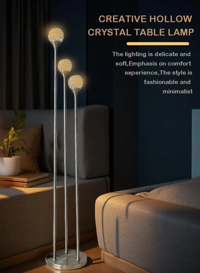 چراغ ایستاده کریستالی، چراغ مدرن LED، ۱۶۰ سانتی متر، مشکی، برای اتاق خواب و نشیمن چراغ ایستاده کریستالی، چراغ مدرن LED، ۱۶۰ سانتی متر، مشکی، برای اتاق خواب و نشیمن