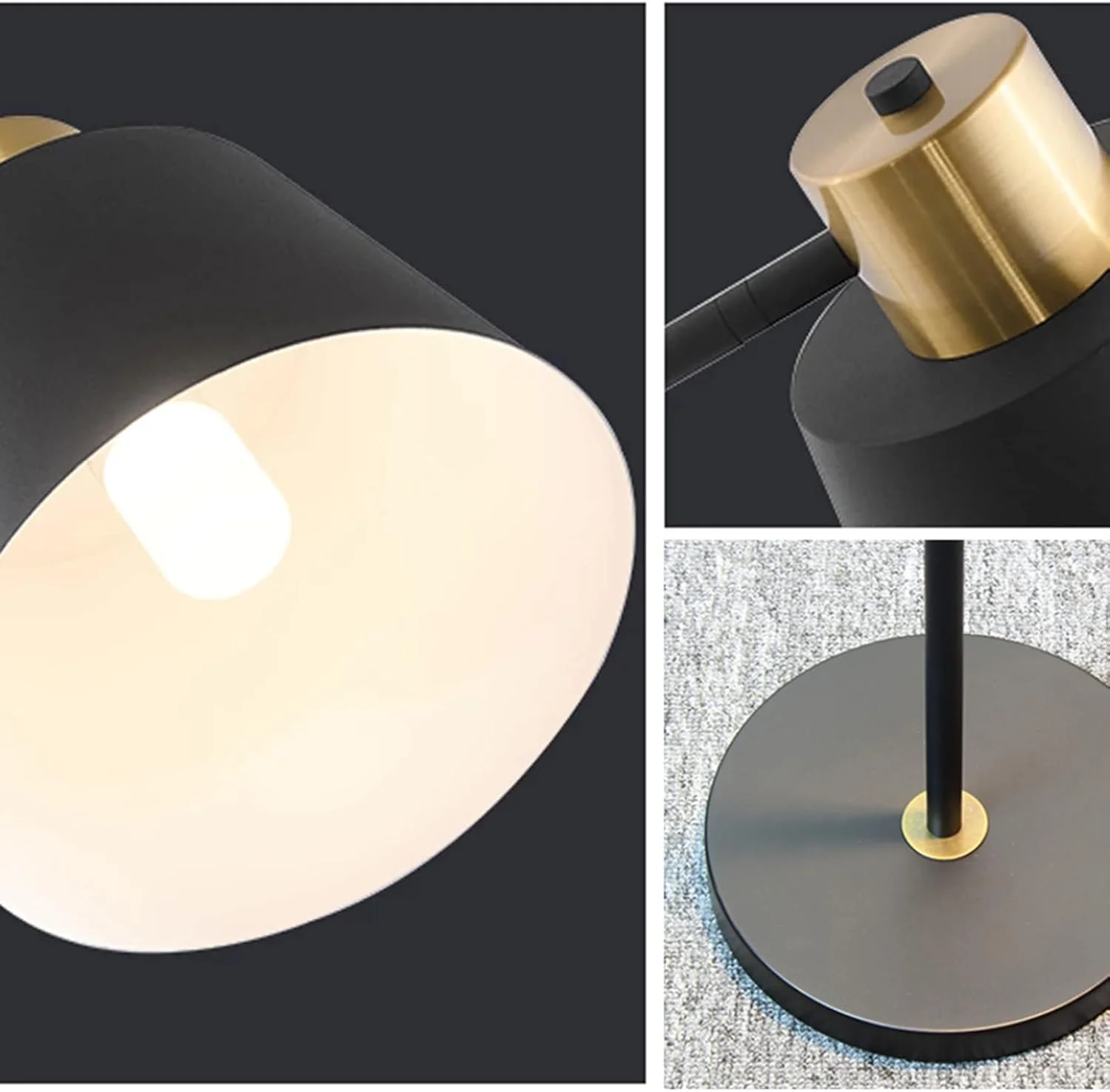 چراغ ایستاده صنعتی Conobo برای اتاق نشیمن، چراغ مطالعه مدرن با سایه قابل چرخش 360 درجه و ارتفاع قابل تنظیم، چراغ های ایستاده برای دکوراسیون منزل، اتاق خواب، دفتر کار (مشکی) چراغ ایستاده صنعتی Conobo برای اتاق نشیمن، چراغ مطالعه مدرن با سایه قابل چرخش 360 درجه و ارتفاع قابل تنظیم، چراغ های ایستاده برای دکوراسیون منزل، اتاق خواب، دفتر کار (مشکی)