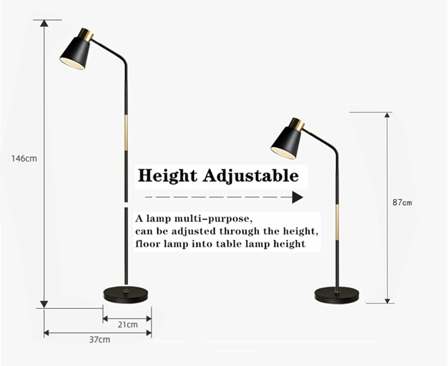 چراغ ایستاده صنعتی Conobo برای اتاق نشیمن، چراغ مطالعه مدرن با سایه قابل چرخش 360 درجه و ارتفاع قابل تنظیم، چراغ های ایستاده برای دکوراسیون منزل، اتاق خواب، دفتر کار (مشکی) چراغ ایستاده صنعتی Conobo برای اتاق نشیمن، چراغ مطالعه مدرن با سایه قابل چرخش 360 درجه و ارتفاع قابل تنظیم، چراغ های ایستاده برای دکوراسیون منزل، اتاق خواب، دفتر کار (مشکی)