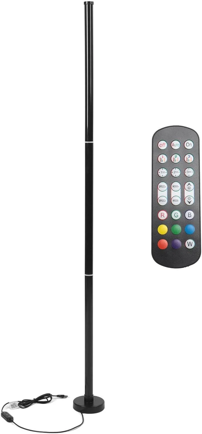 چراغ ایستاده گوشه ای RGB، چراغ گوشه ای LED تغییر رنگ دهنده 160 سانتی متری با کنترل از راه دور و برنامه، همگام سازی موسیقی، تغذیه از طریق USB، نورپردازی محیطی برای اتاق نشیمن، اتاق خواب، اتاق بازی چراغ ایستاده گوشه ای RGB، چراغ گوشه ای LED تغییر رنگ دهنده 160 سانتی متری با کنترل از راه دور و برنامه، همگام سازی موسیقی، تغذیه از طریق USB، نورپردازی محیطی برای اتاق نشیمن، اتاق خواب، اتاق بازی