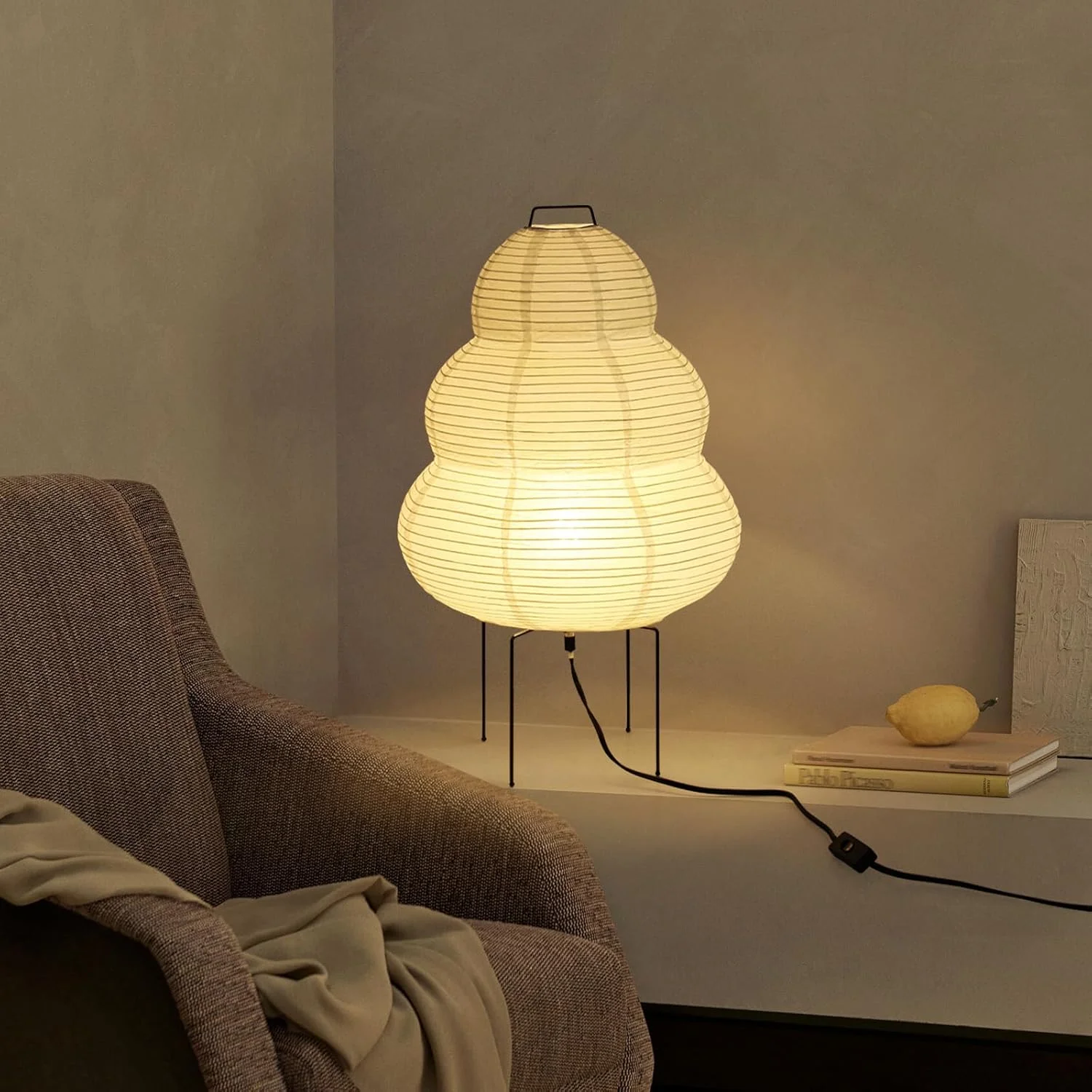 چراغ ایستاده نوگوچی Buovikalo، چراغ کاغذی به سبک Wabi-Sabi، فانوس کاغذی برنجی ژاپنی دیمر دار، چراغ ایستاده آکاری با 3 رنگ، چراغ کاغذی برای اتاق نشیمن، اتاق خواب یا چراغ رومیزی کاغذی چراغ ایستاده نوگوچی Buovikalo، چراغ کاغذی به سبک Wabi-Sabi، فانوس کاغذی برنجی ژاپنی دیمر دار، چراغ ایستاده آکاری با 3 رنگ، چراغ کاغذی برای اتاق نشیمن، اتاق خواب یا چراغ رومیزی کاغذی