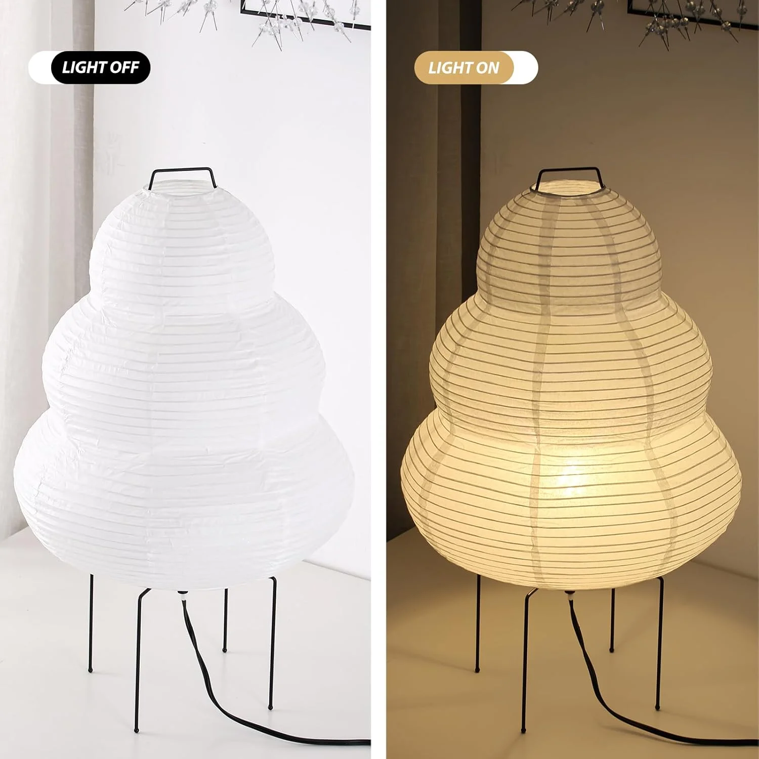 چراغ ایستاده نوگوچی Buovikalo، چراغ کاغذی به سبک Wabi-Sabi، فانوس کاغذی برنجی ژاپنی دیمر دار، چراغ ایستاده آکاری با 3 رنگ، چراغ کاغذی برای اتاق نشیمن، اتاق خواب یا چراغ رومیزی کاغذی چراغ ایستاده نوگوچی Buovikalo، چراغ کاغذی به سبک Wabi-Sabi، فانوس کاغذی برنجی ژاپنی دیمر دار، چراغ ایستاده آکاری با 3 رنگ، چراغ کاغذی برای اتاق نشیمن، اتاق خواب یا چراغ رومیزی کاغذی