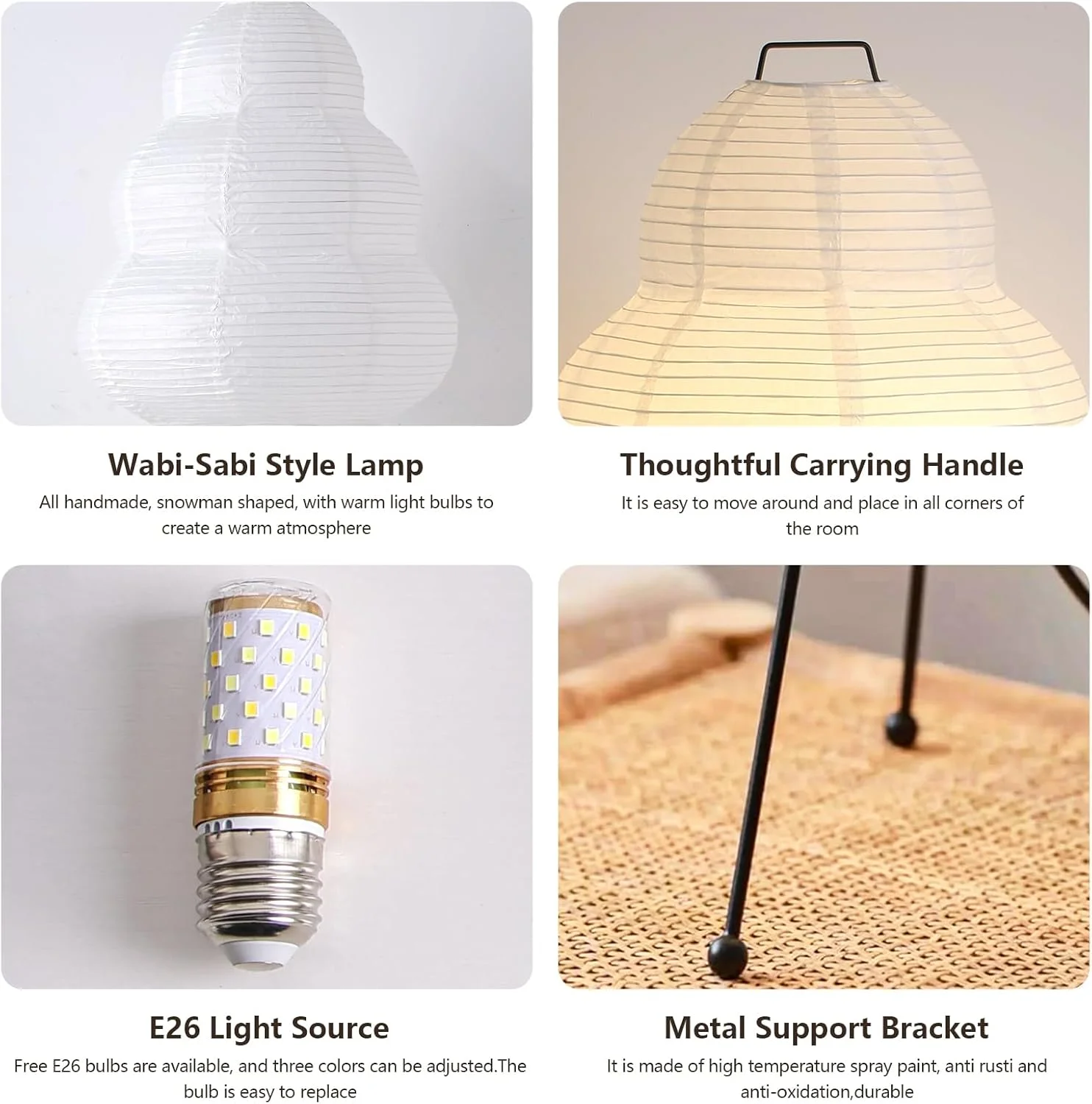 چراغ ایستاده نوگوچی Buovikalo، چراغ کاغذی به سبک Wabi-Sabi، فانوس کاغذی برنجی ژاپنی دیمر دار، چراغ ایستاده آکاری با 3 رنگ، چراغ کاغذی برای اتاق نشیمن، اتاق خواب یا چراغ رومیزی کاغذی چراغ ایستاده نوگوچی Buovikalo، چراغ کاغذی به سبک Wabi-Sabi، فانوس کاغذی برنجی ژاپنی دیمر دار، چراغ ایستاده آکاری با 3 رنگ، چراغ کاغذی برای اتاق نشیمن، اتاق خواب یا چراغ رومیزی کاغذی