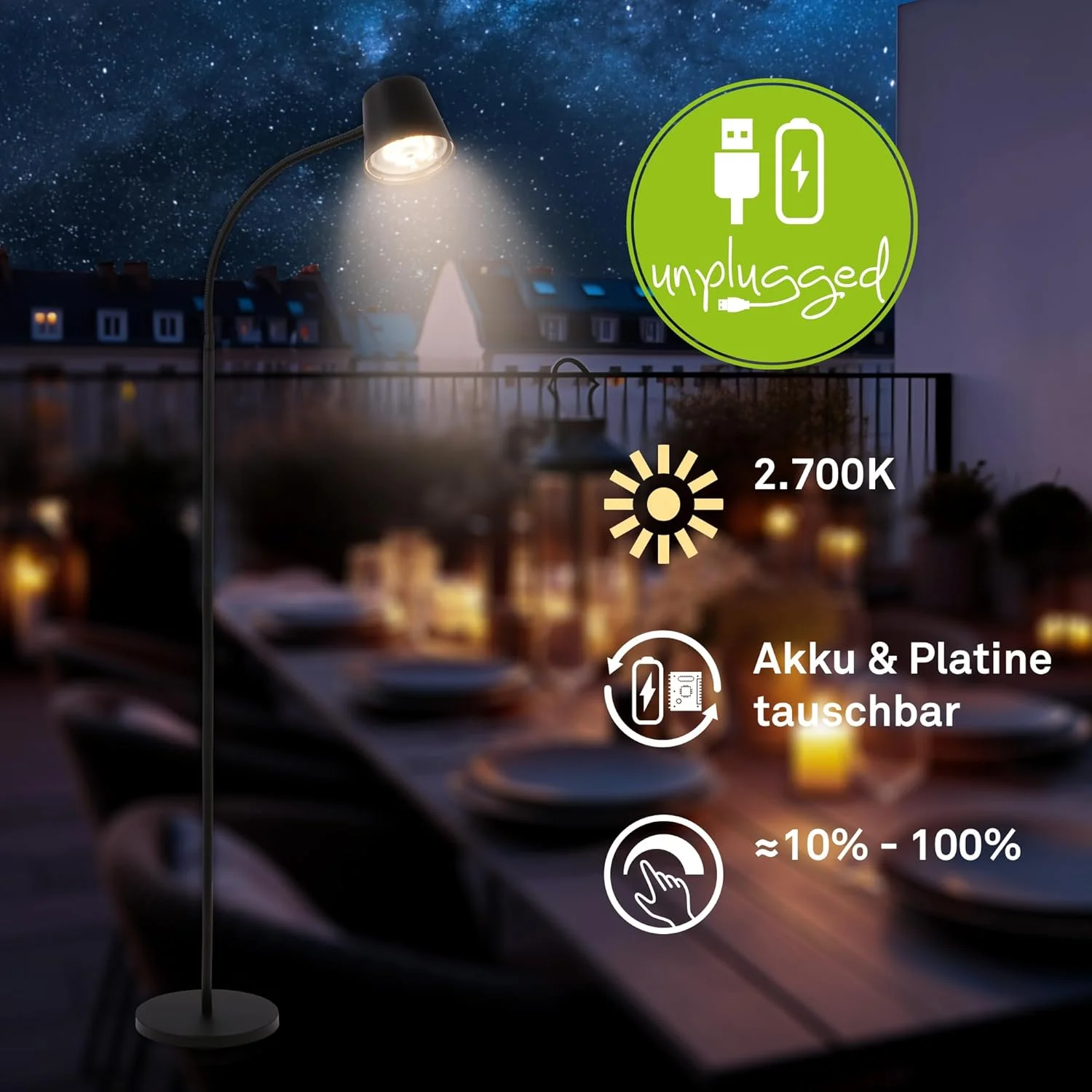 BRILONER - چراغ ایستاده LED بی سیم با قابلیت لمسی، کم نور شدن مداوم، باتری و منبع نور قابل تعویض، چراغ ایستاده باتری خور، چراغ مطالعه، چراغ اتاق نشیمن، نورافکن سقفی، چراغ ایستاده، 126.5 سانتی متر BRILONER - چراغ ایستاده LED بی سیم با قابلیت لمسی، کم نور شدن مداوم، باتری و منبع نور قابل تعویض، چراغ ایستاده باتری خور، چراغ مطالعه، چراغ اتاق نشیمن، نورافکن سقفی، چراغ ایستاده، 126.5 سانتی متر